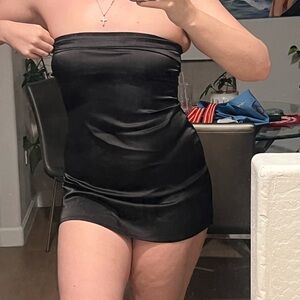 ASOS Black Strapless Mini Dress